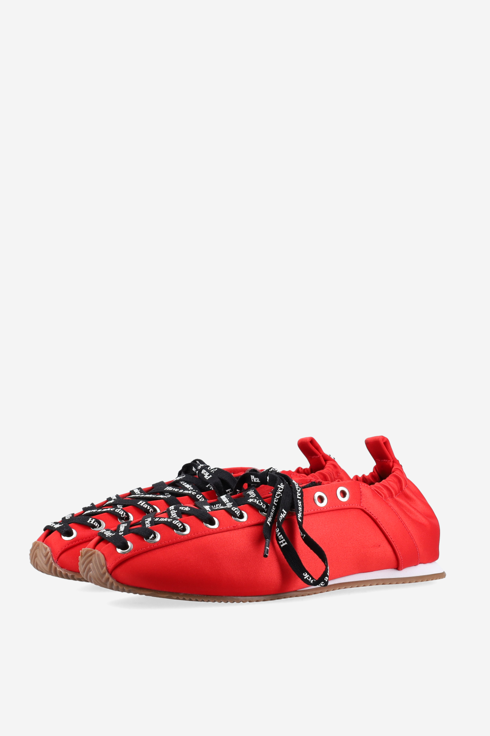 Lace uy sporty satin ballerinas