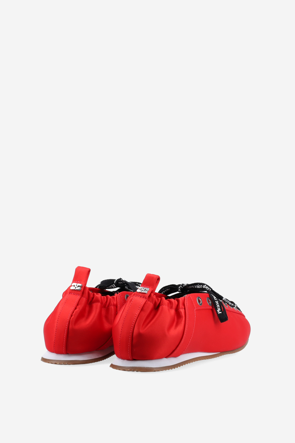 Lace uy sporty satin ballerinas