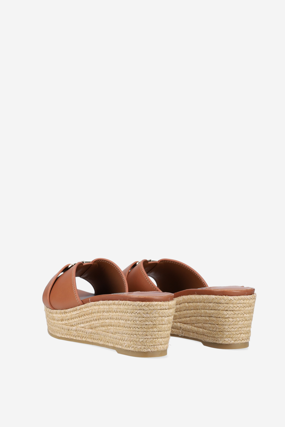Leda leather wedge sandals
