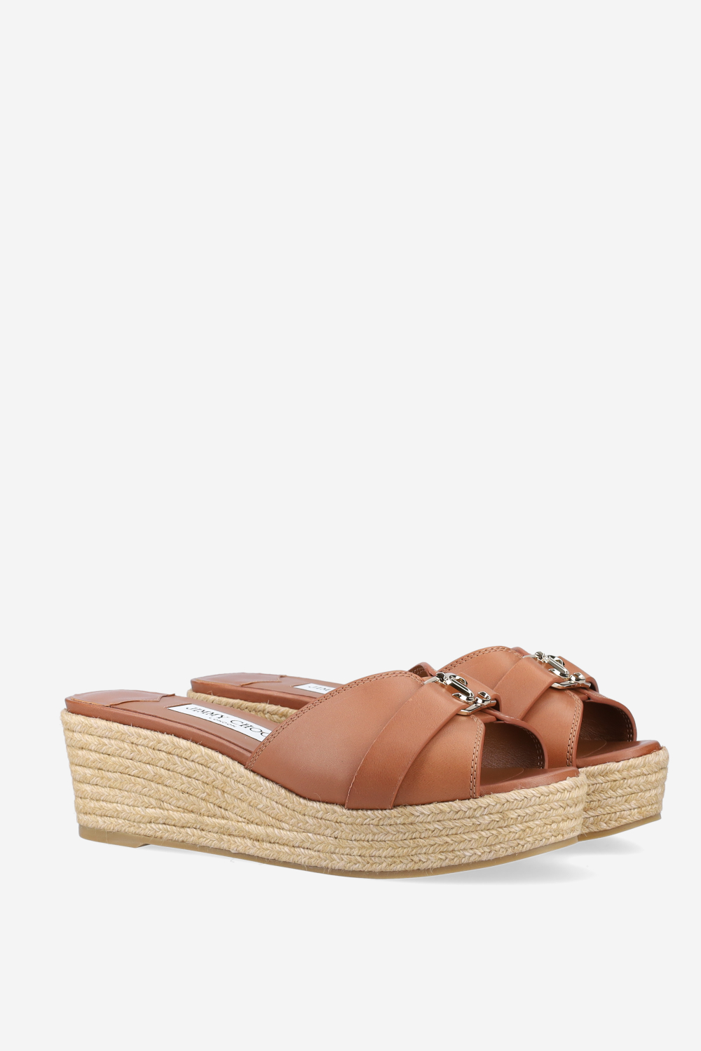 Jimmy Choo - Leda leather wedge sandals