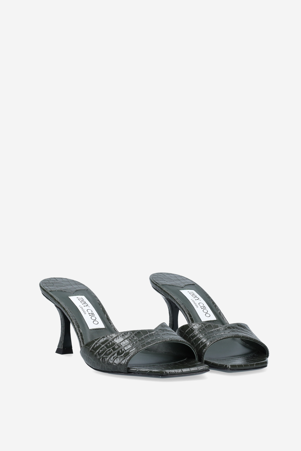 Skye 70 croco embrossed leather sandals