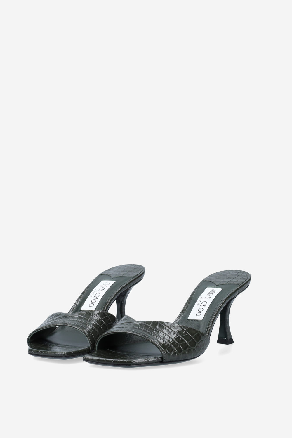 Skye 70 croco embrossed leather sandals