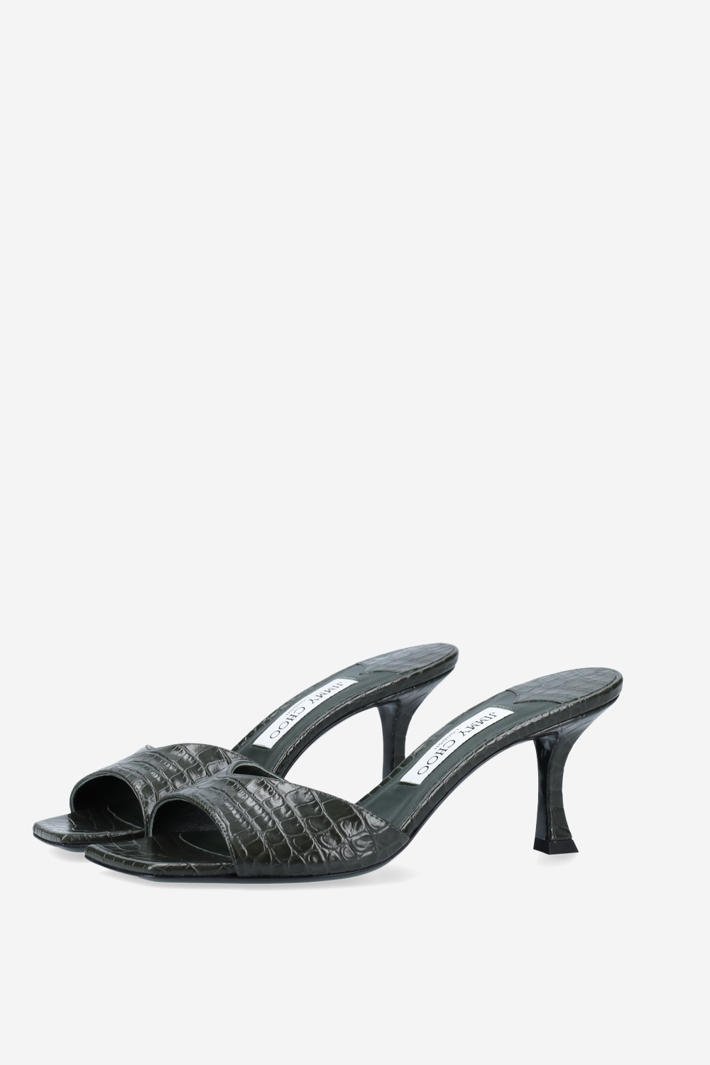 Skye 70 croco embrossed leather sandals