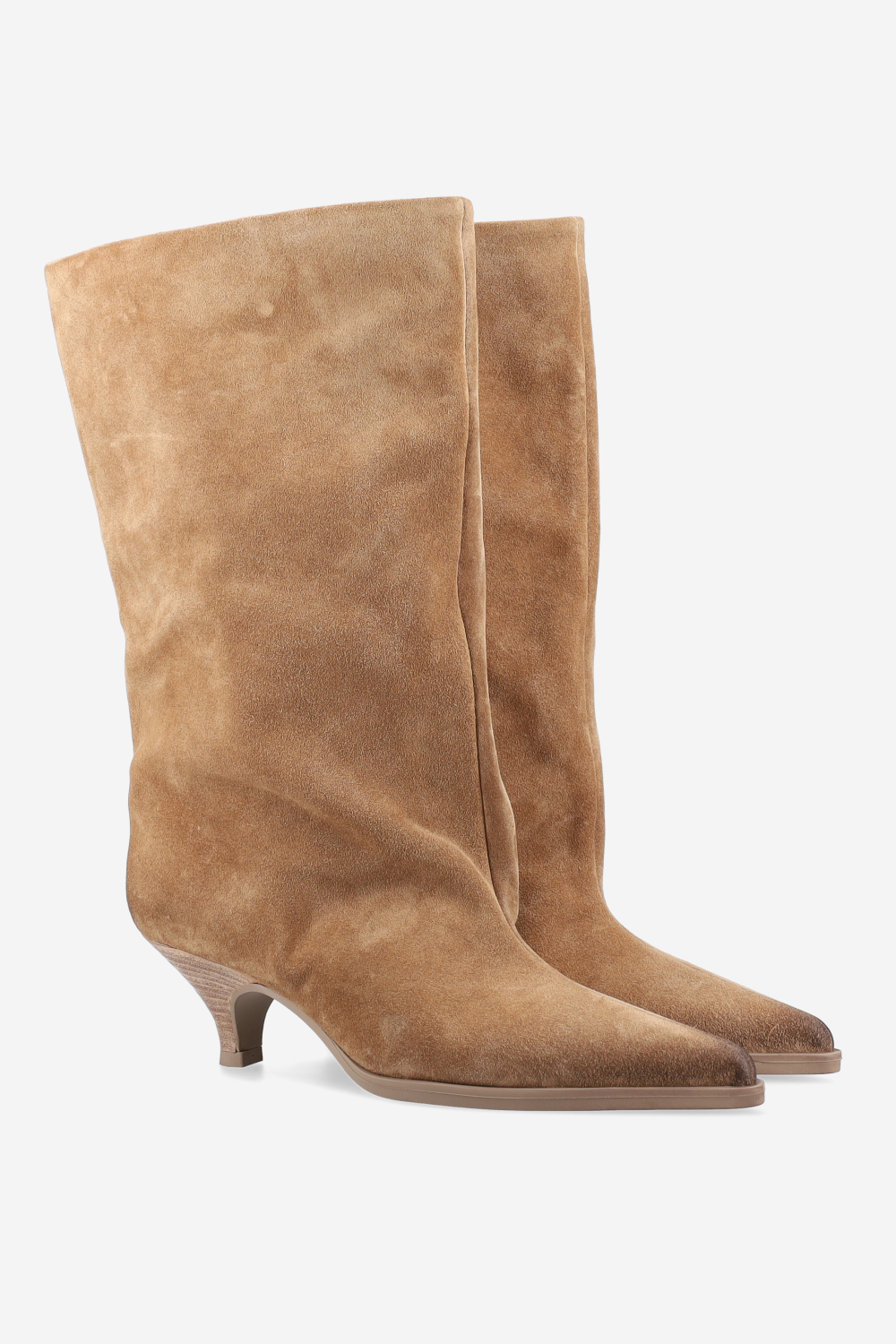 Suede slouch boots