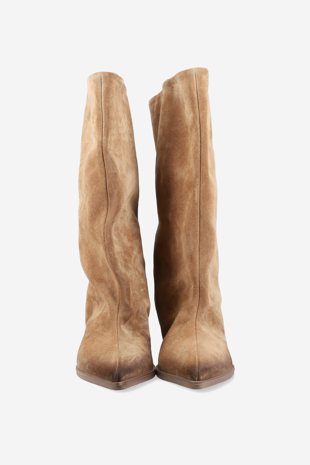 Suede slouch boots