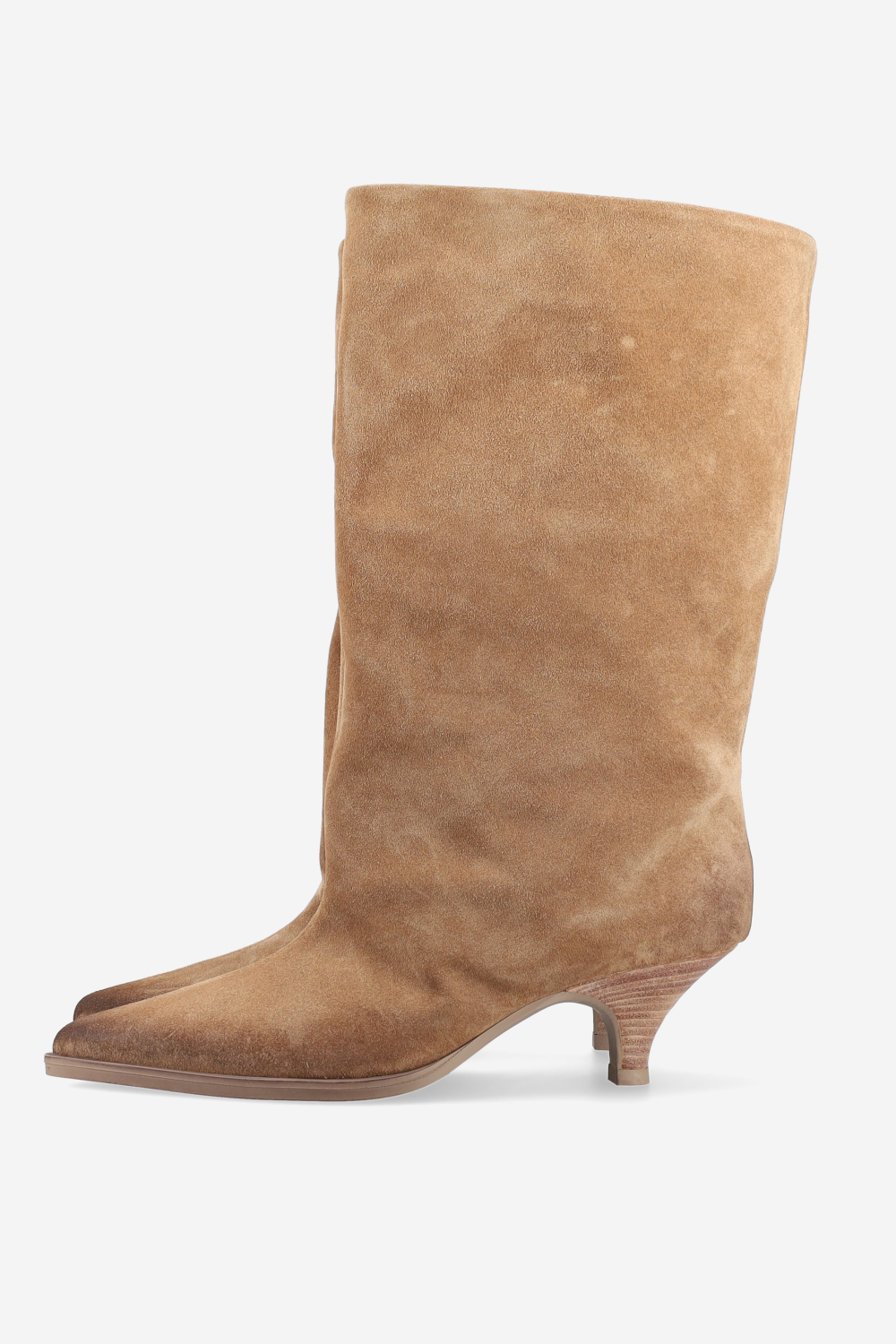 Suede slouch boots