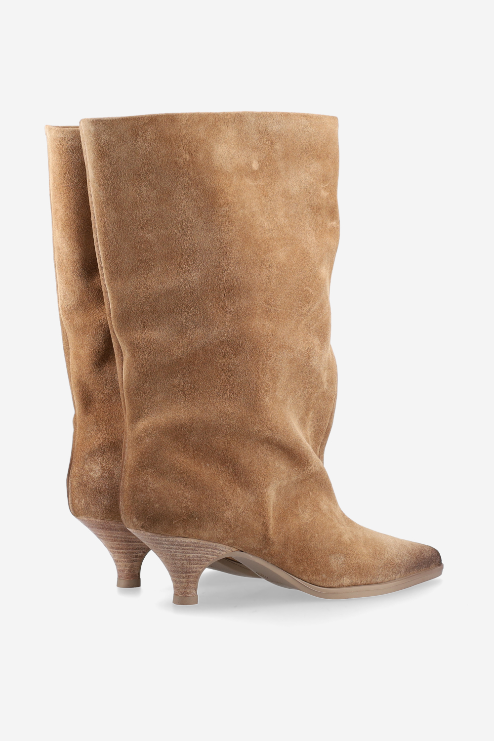 Suede slouch boots