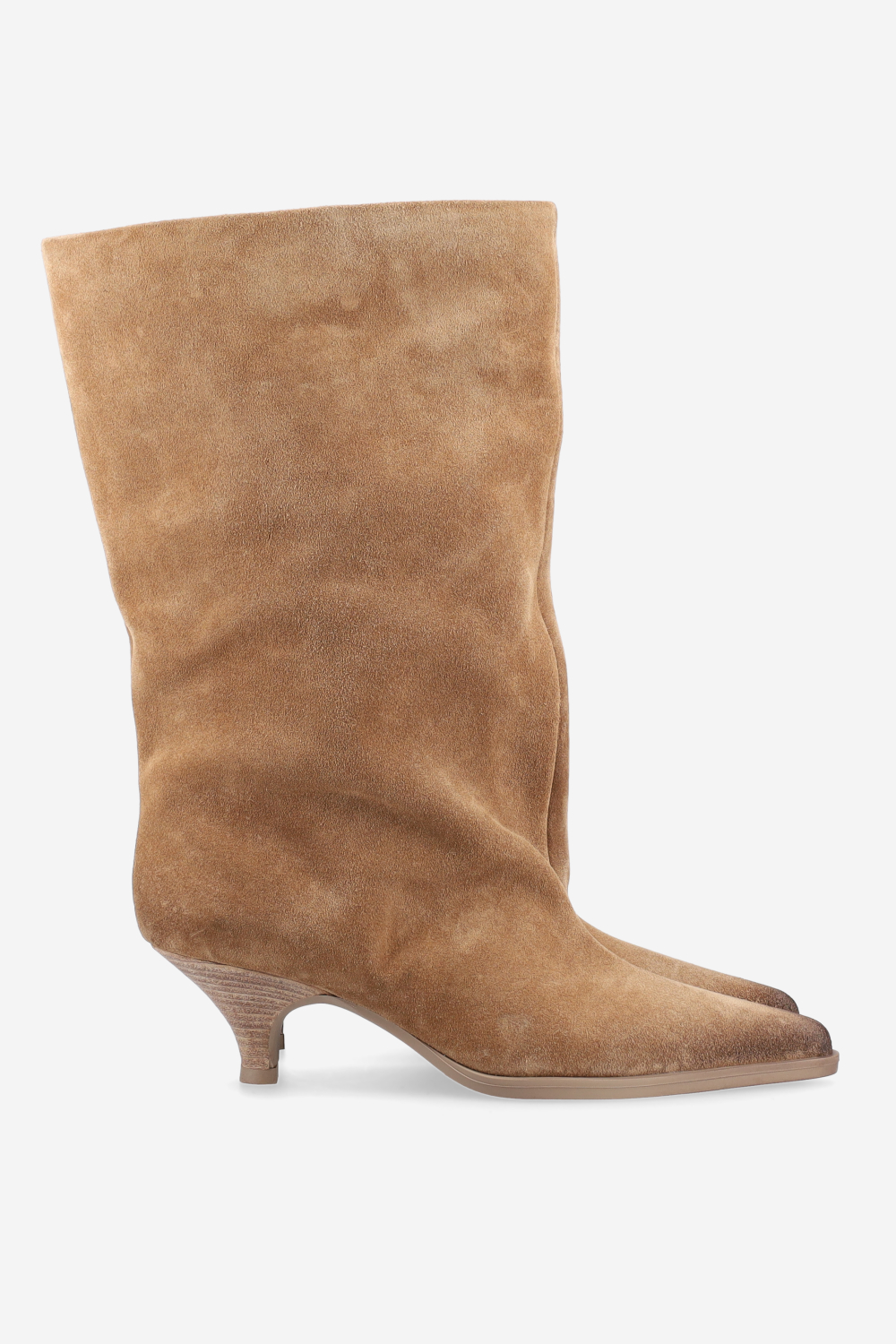 Suede slouch boots