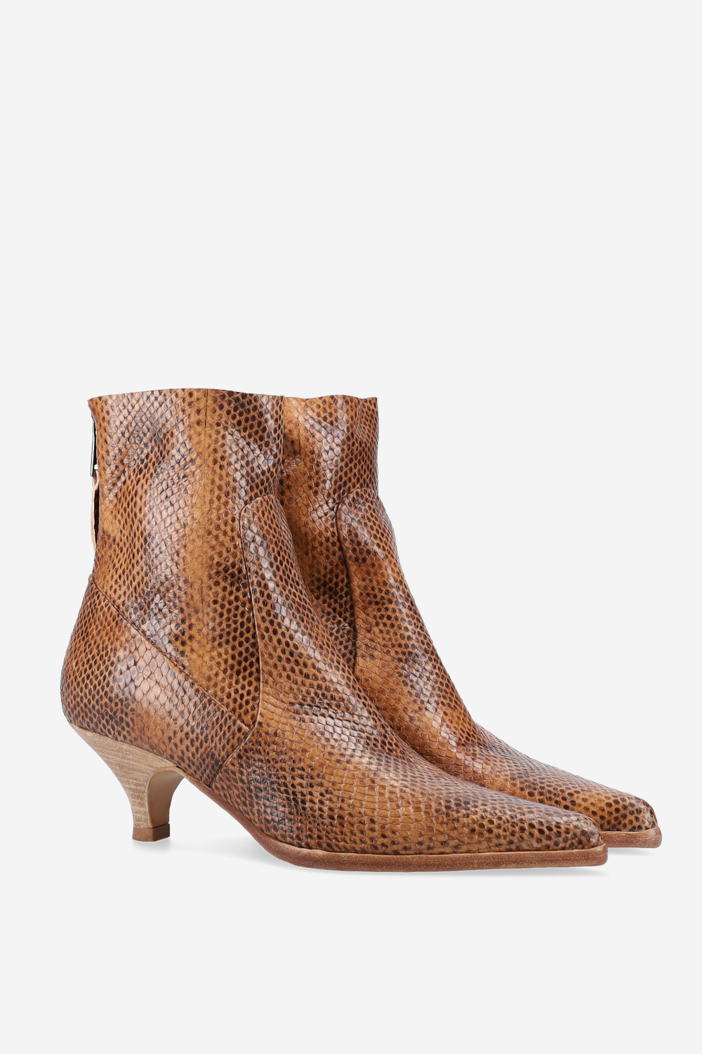 Pointed-toe leather ankle boots - Mayke