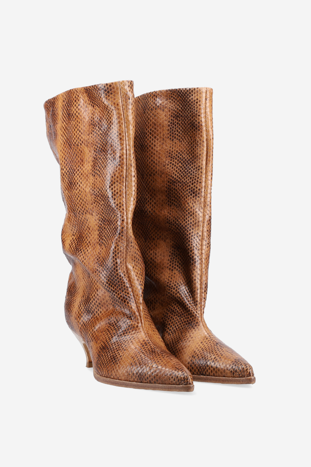 Pitone leather boots