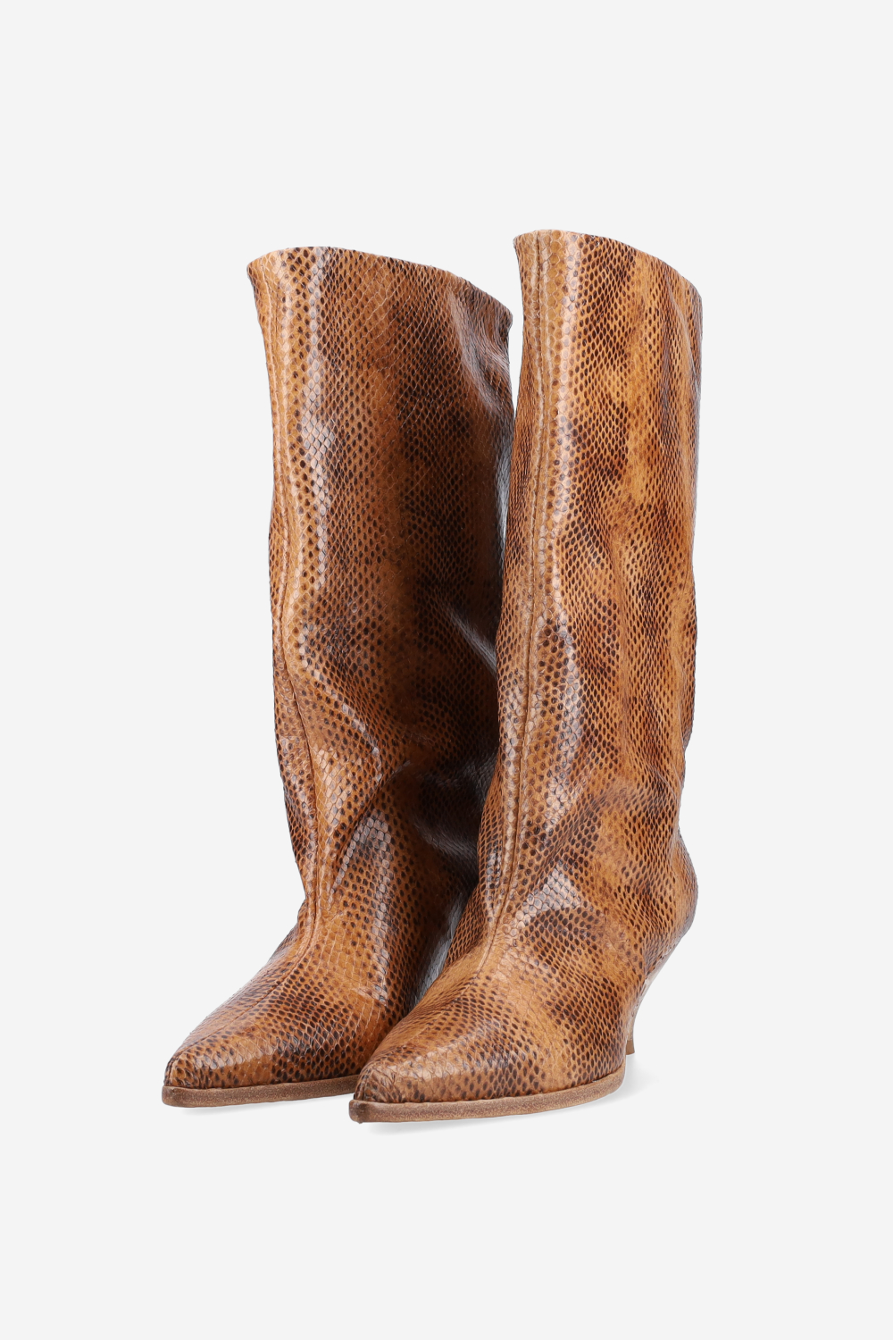 Pitone leather boots