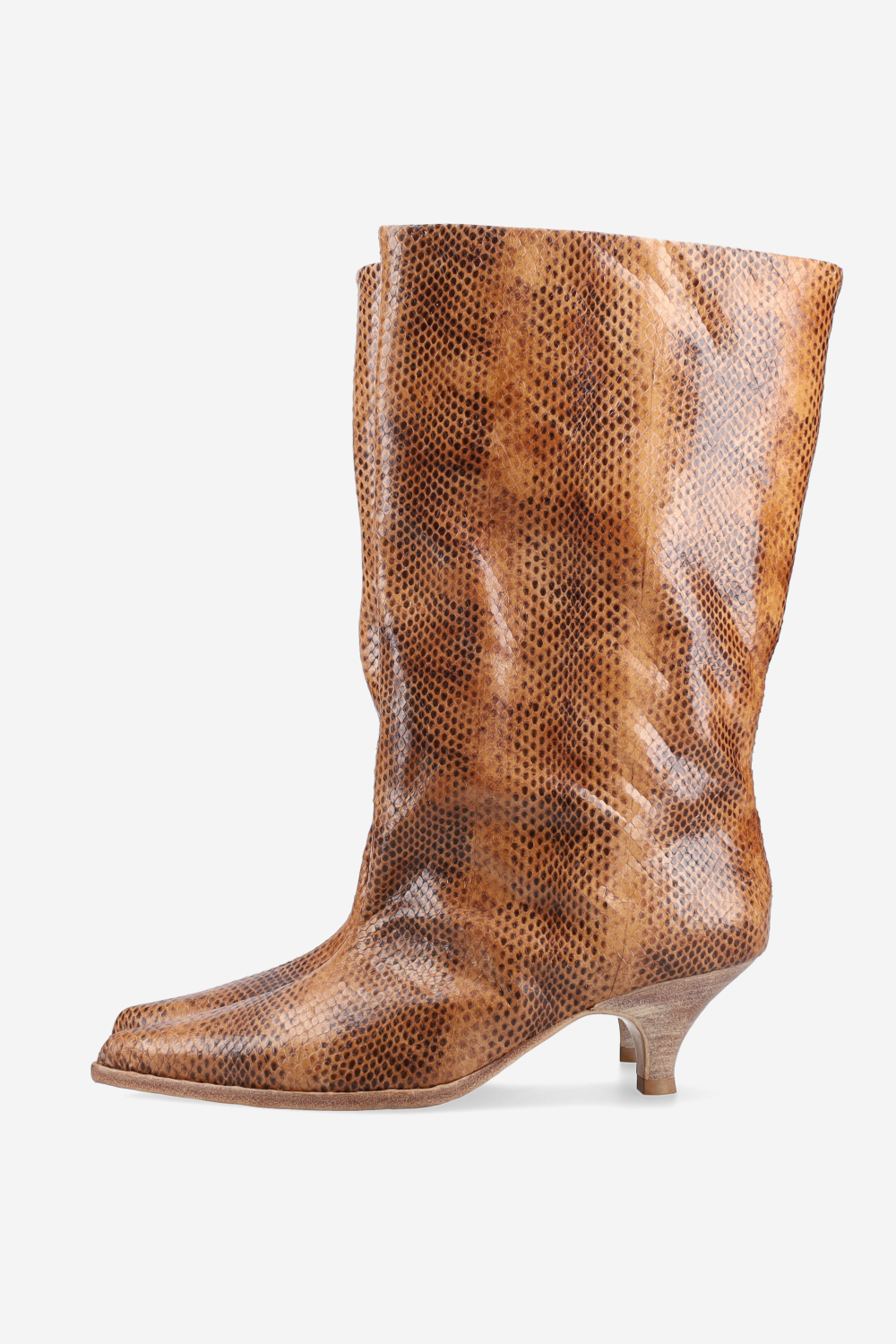 Pitone leather boots