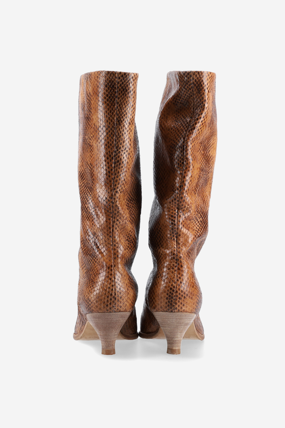 Pitone leather boots