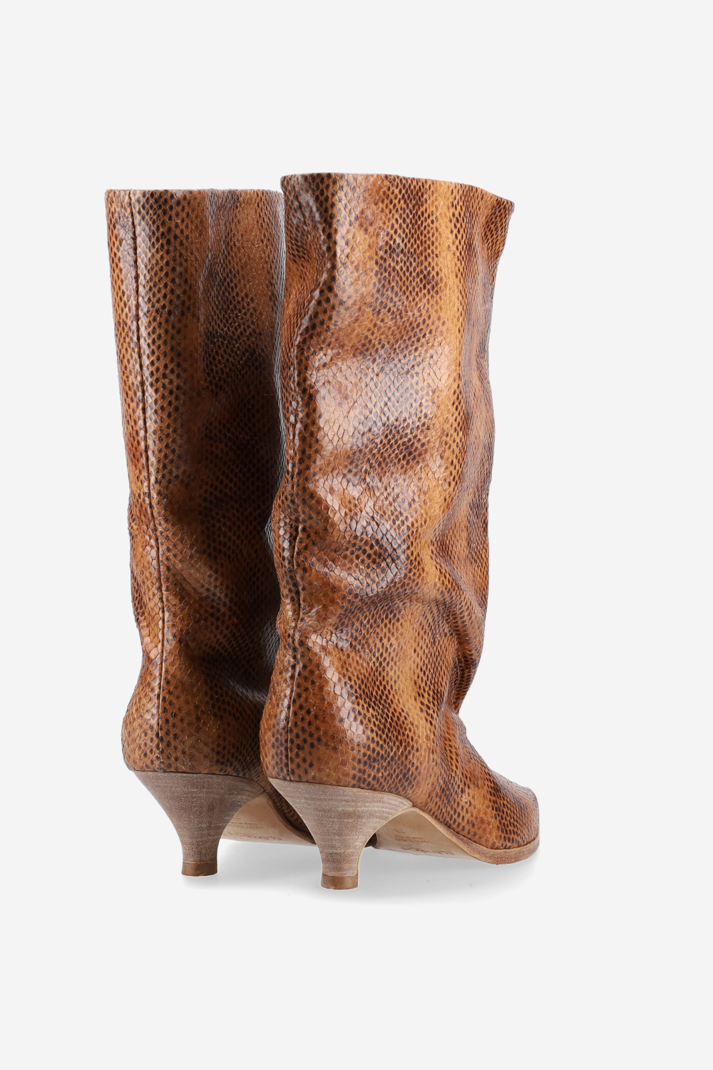 Pitone leather boots