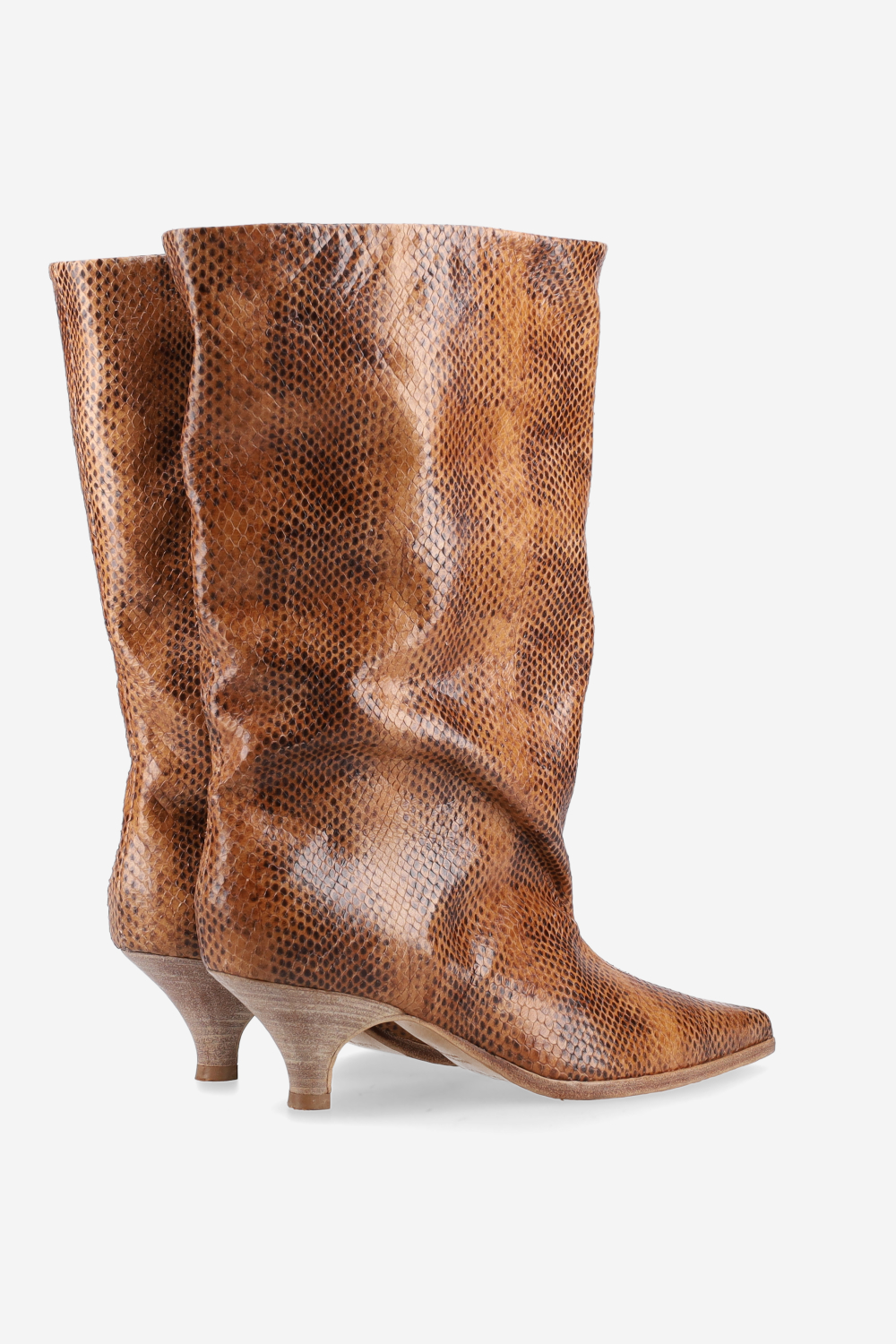 Pitone leather boots