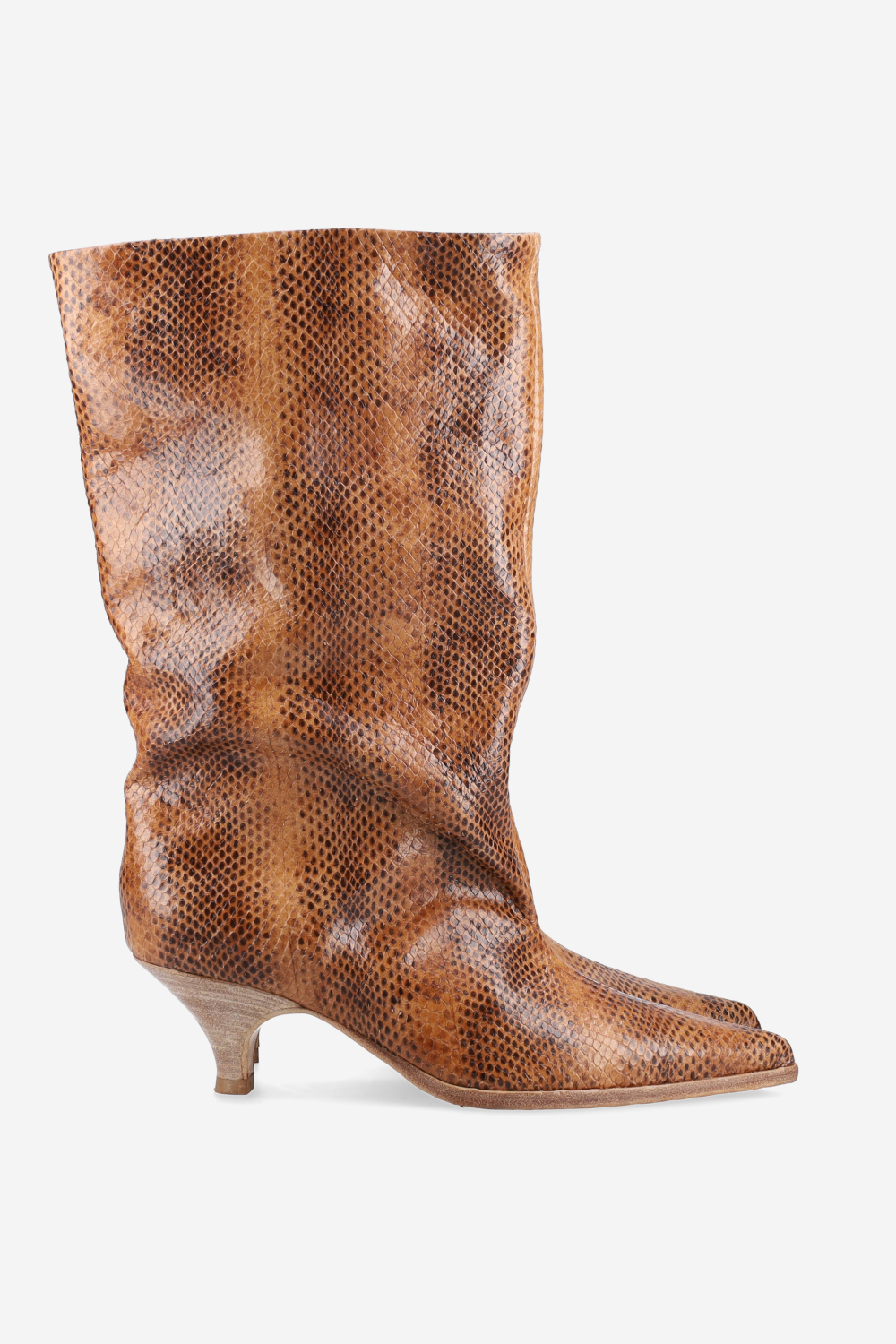 Pitone leather boots