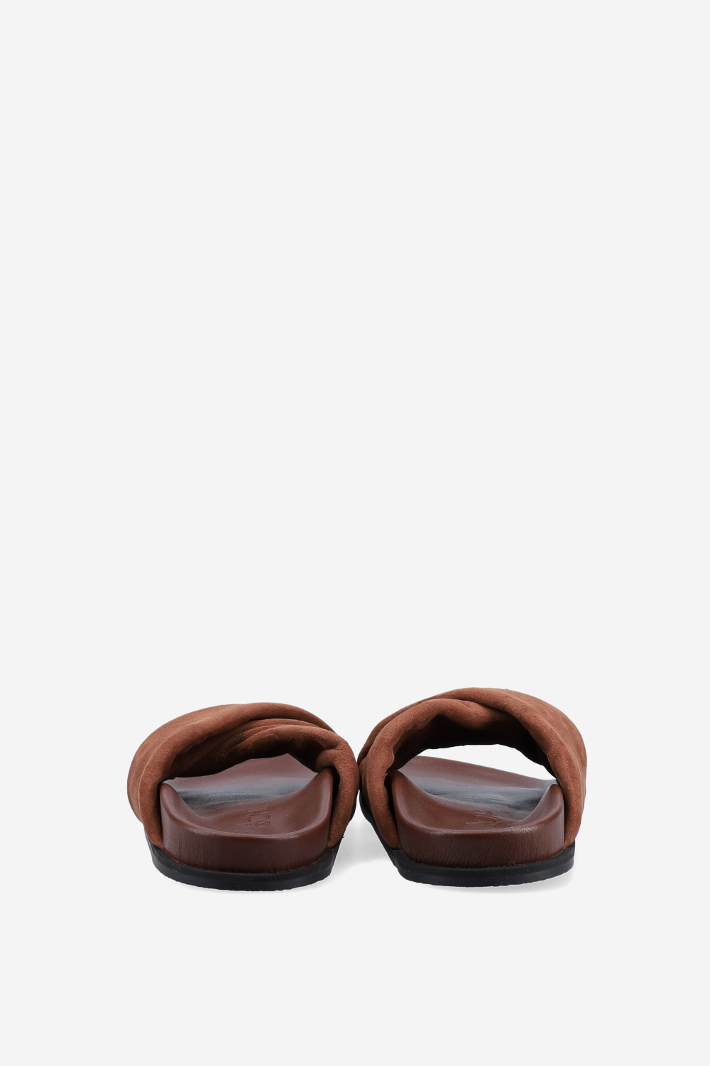 Cross-over suede sandals