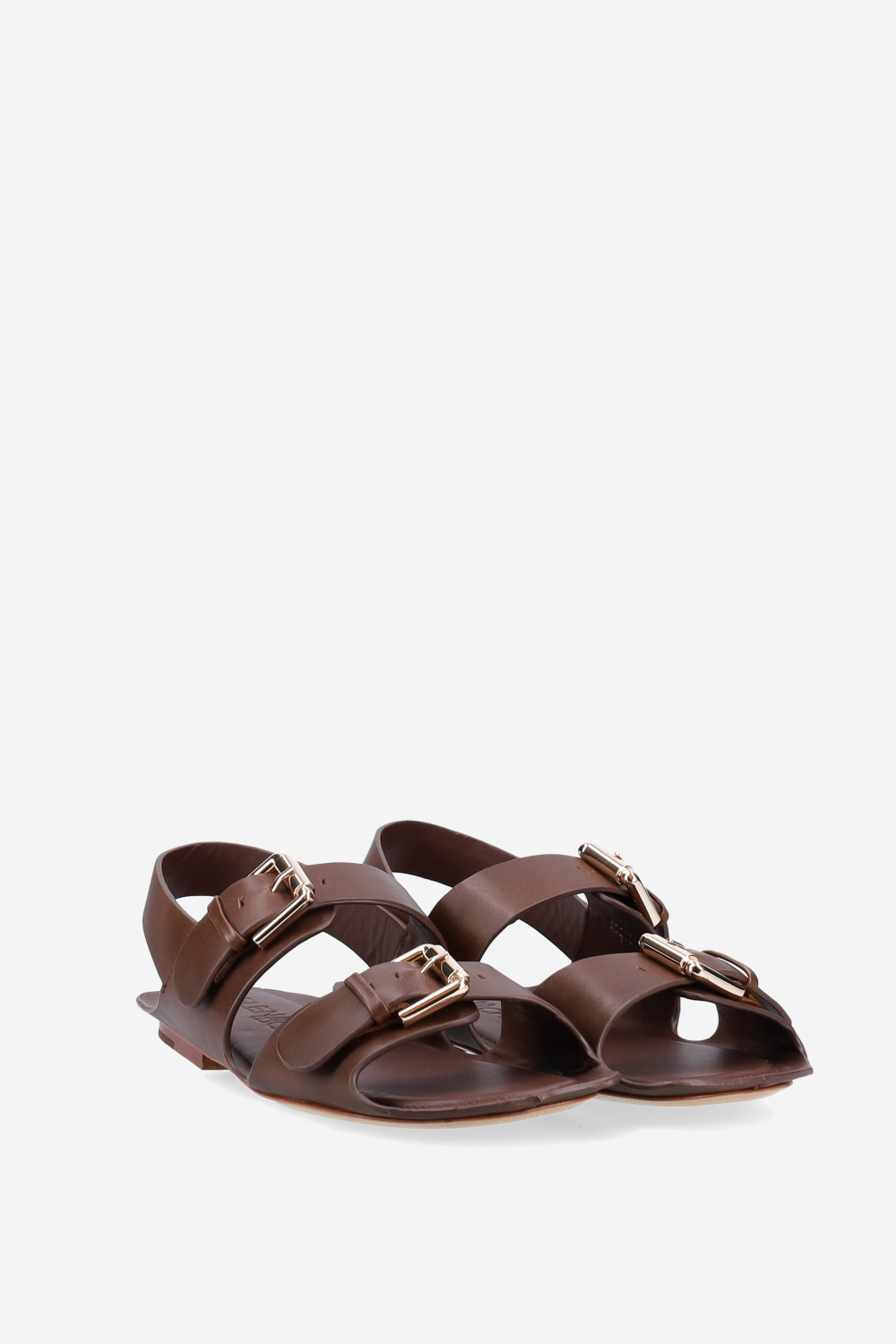 Buckled leather sandals