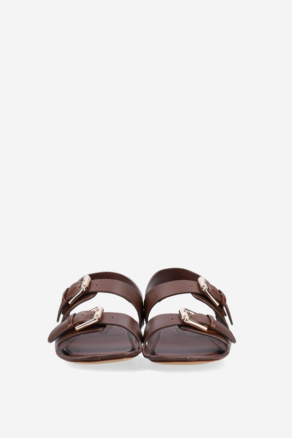 Buckled leather sandals