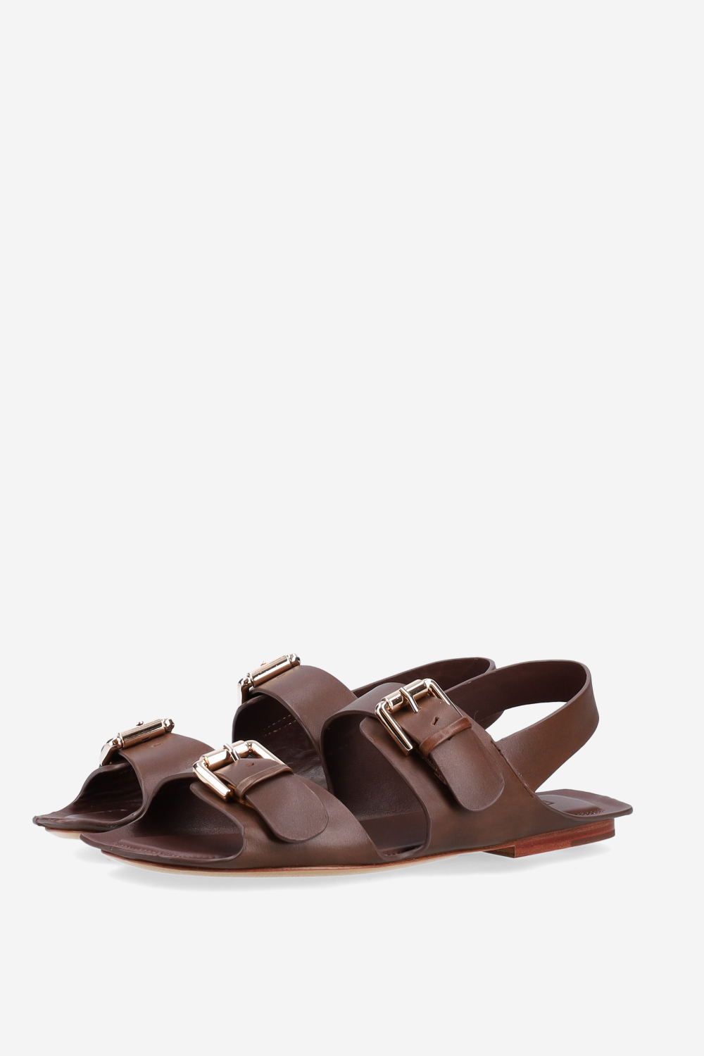 Buckled leather sandals