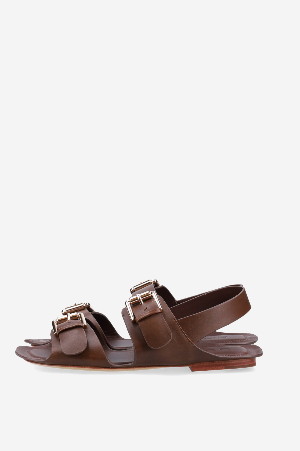 Buckled leather sandals