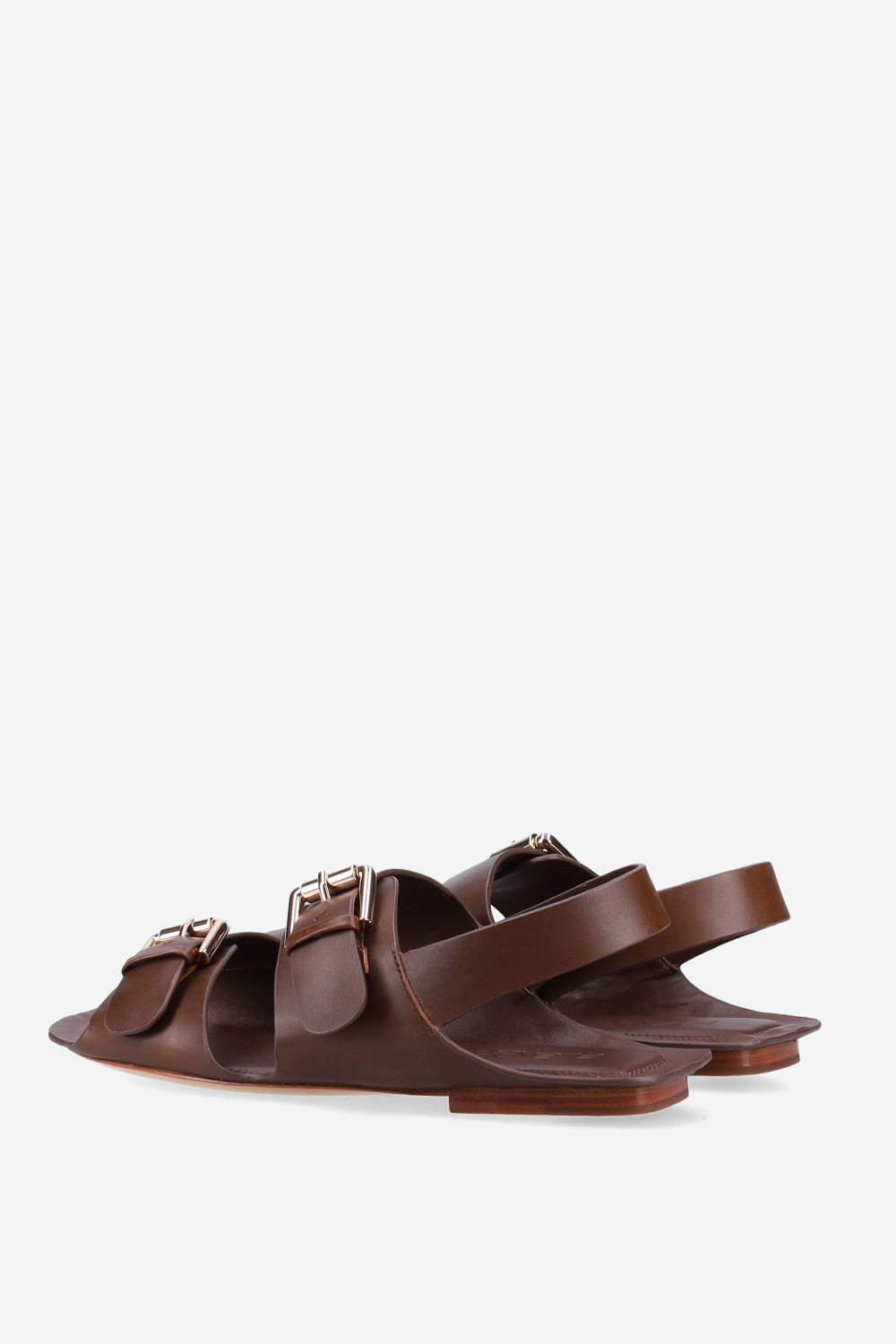 Buckled leather sandals