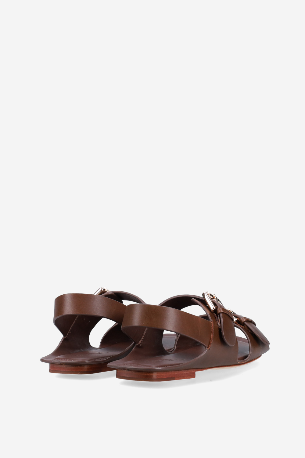 Buckled leather sandals
