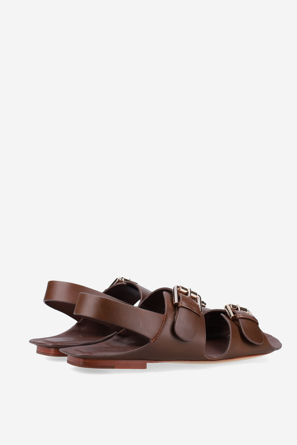 Buckled leather sandals