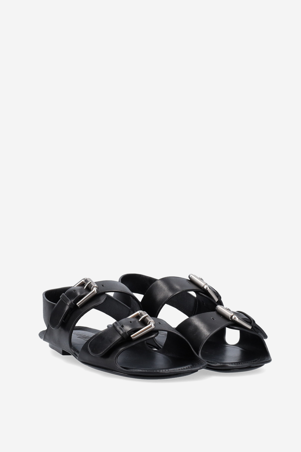 Buckled leather sandals
