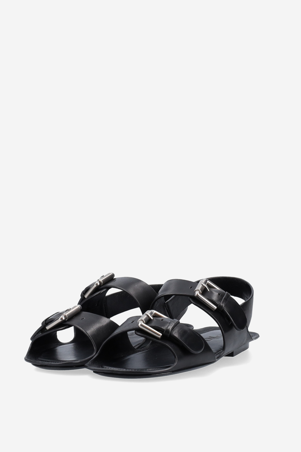 Buckled leather sandals