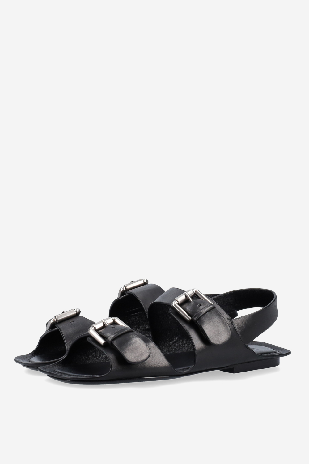 Buckled leather sandals