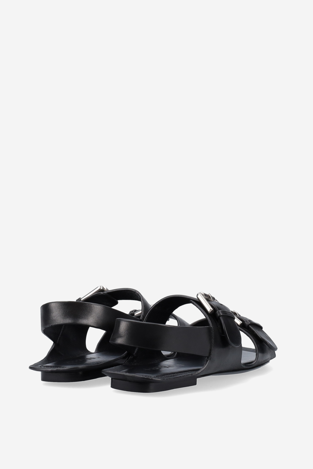 Buckled leather sandals