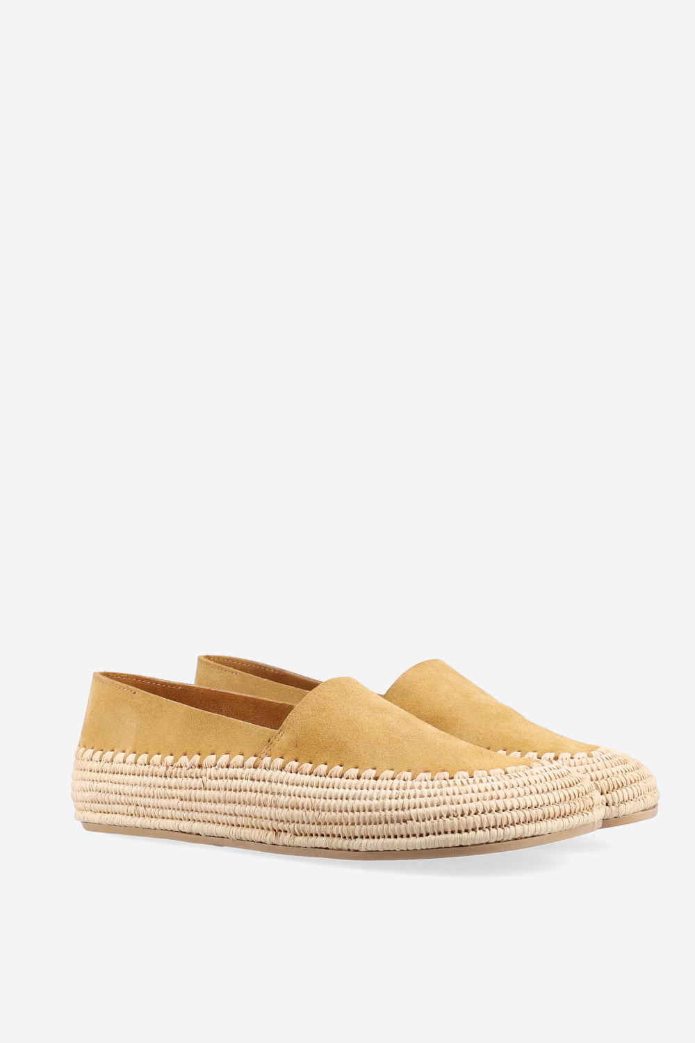 Raffia suede espadrilles