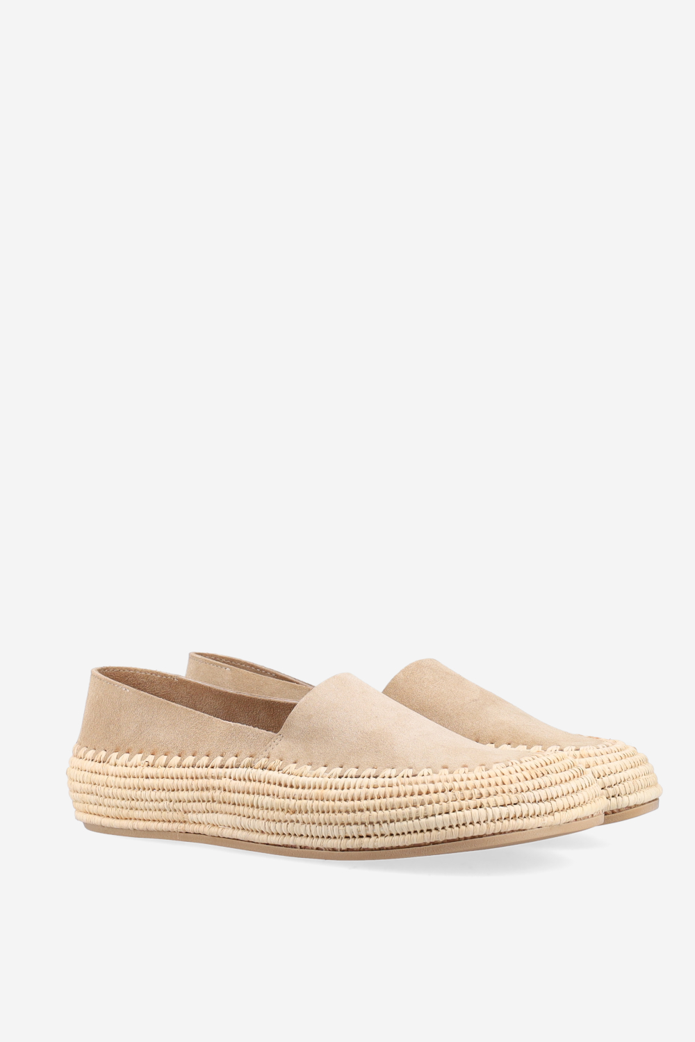 Raffia suede espadrilles