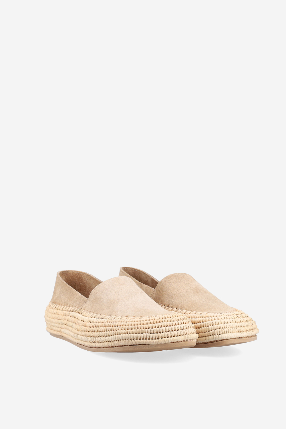 Raffia suede espadrilles