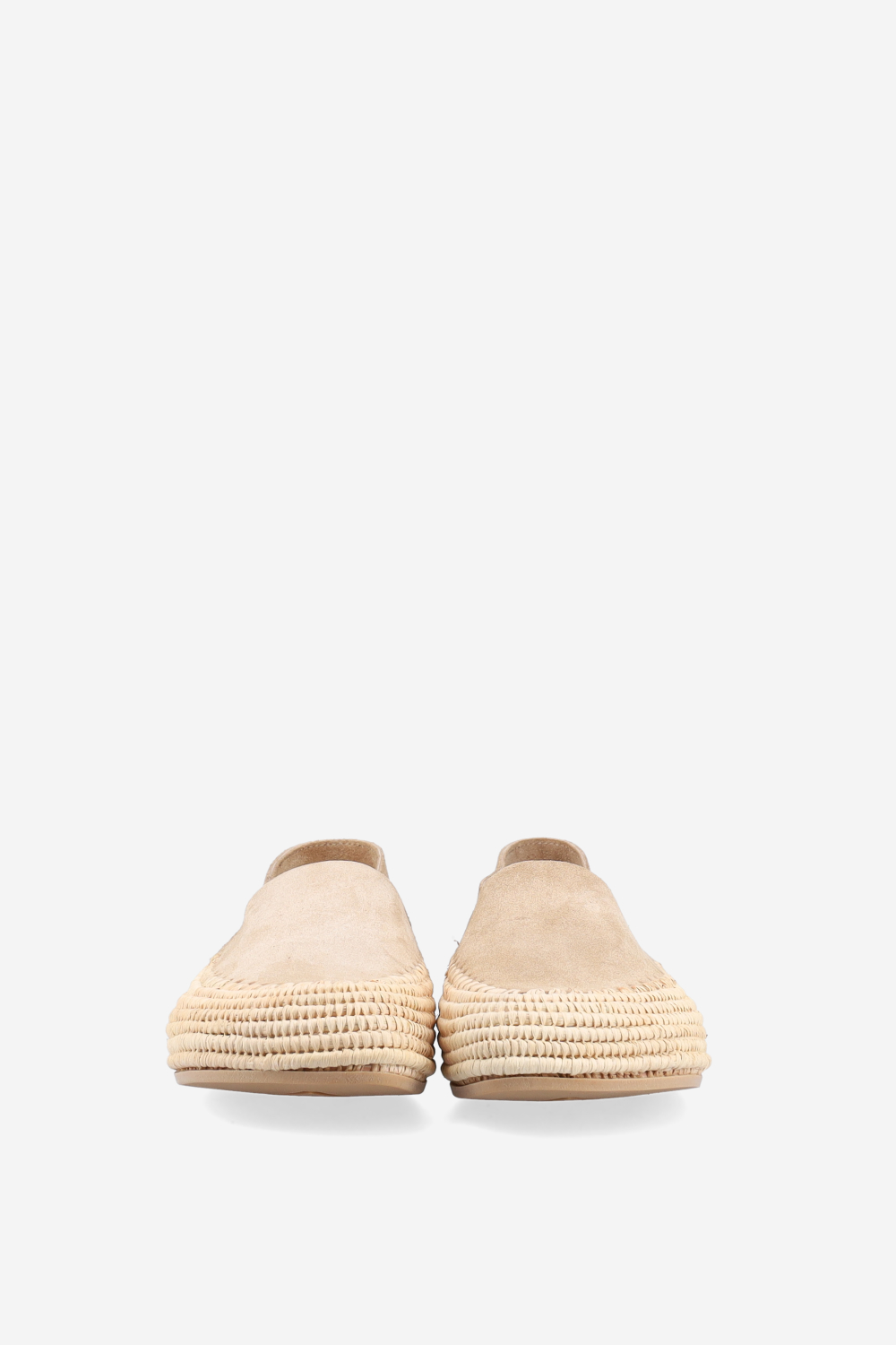 Raffia suede espadrilles