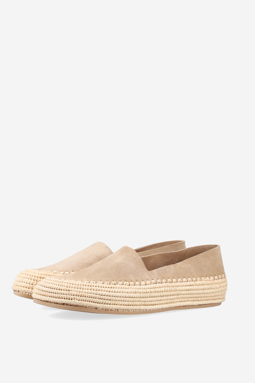 Raffia suede espadrilles
