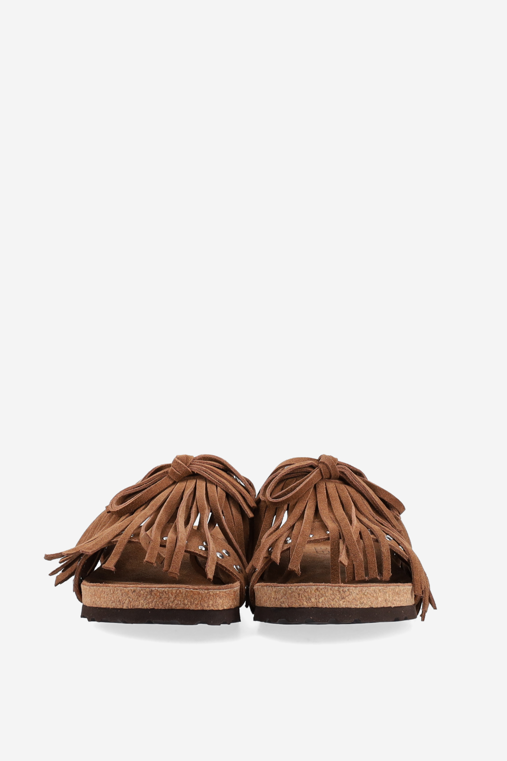 Fringed suede sandals