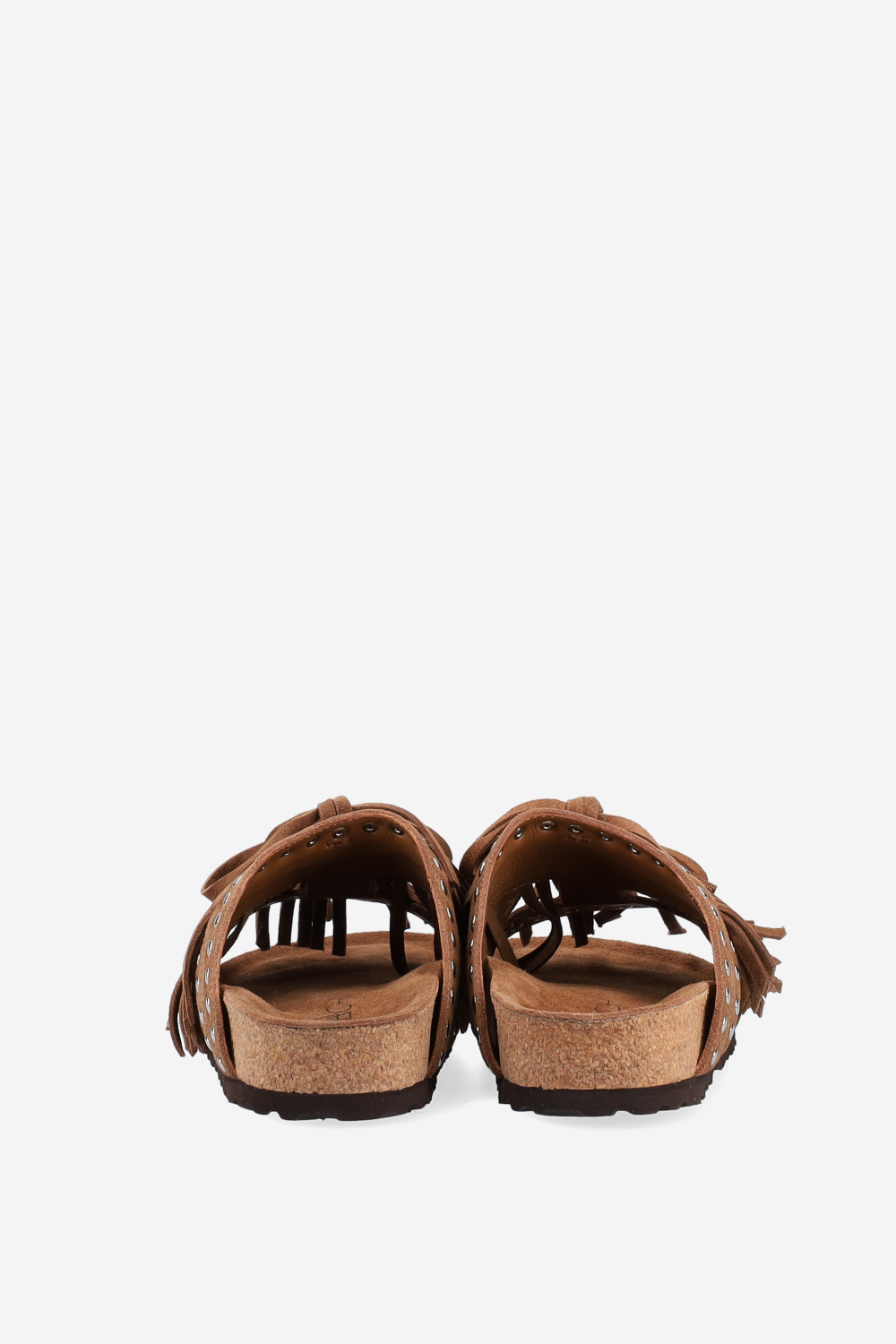 Fringed suede sandals