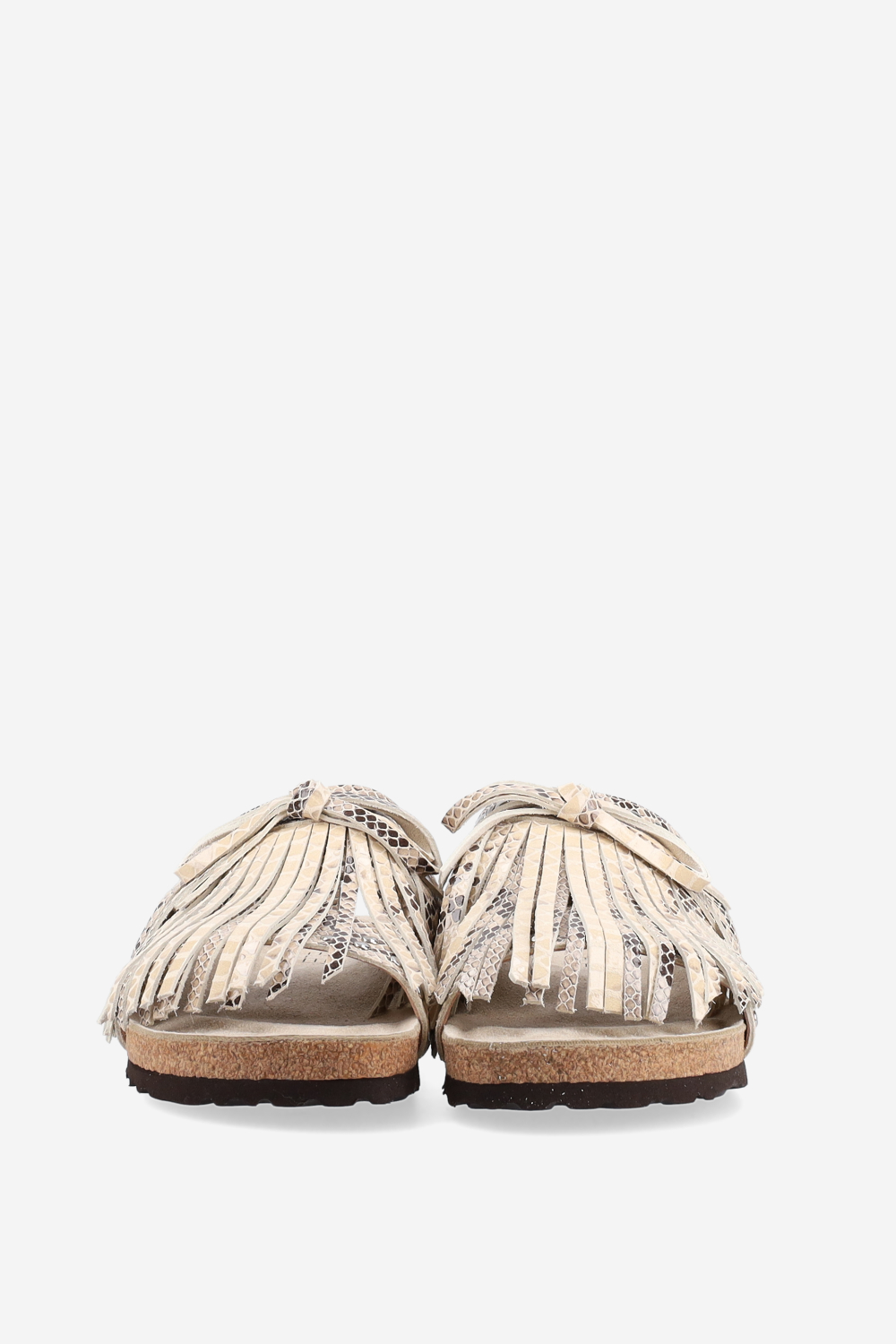 Fringed leather sandals
