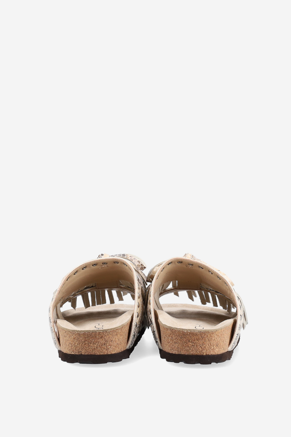 Fringed leather sandals