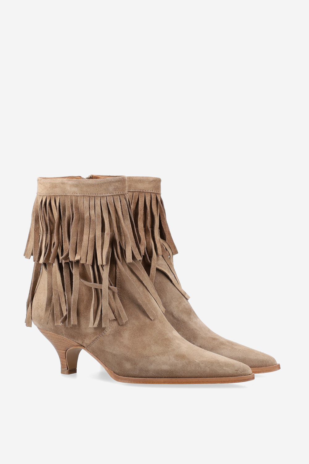 Fringes suede ankle boots