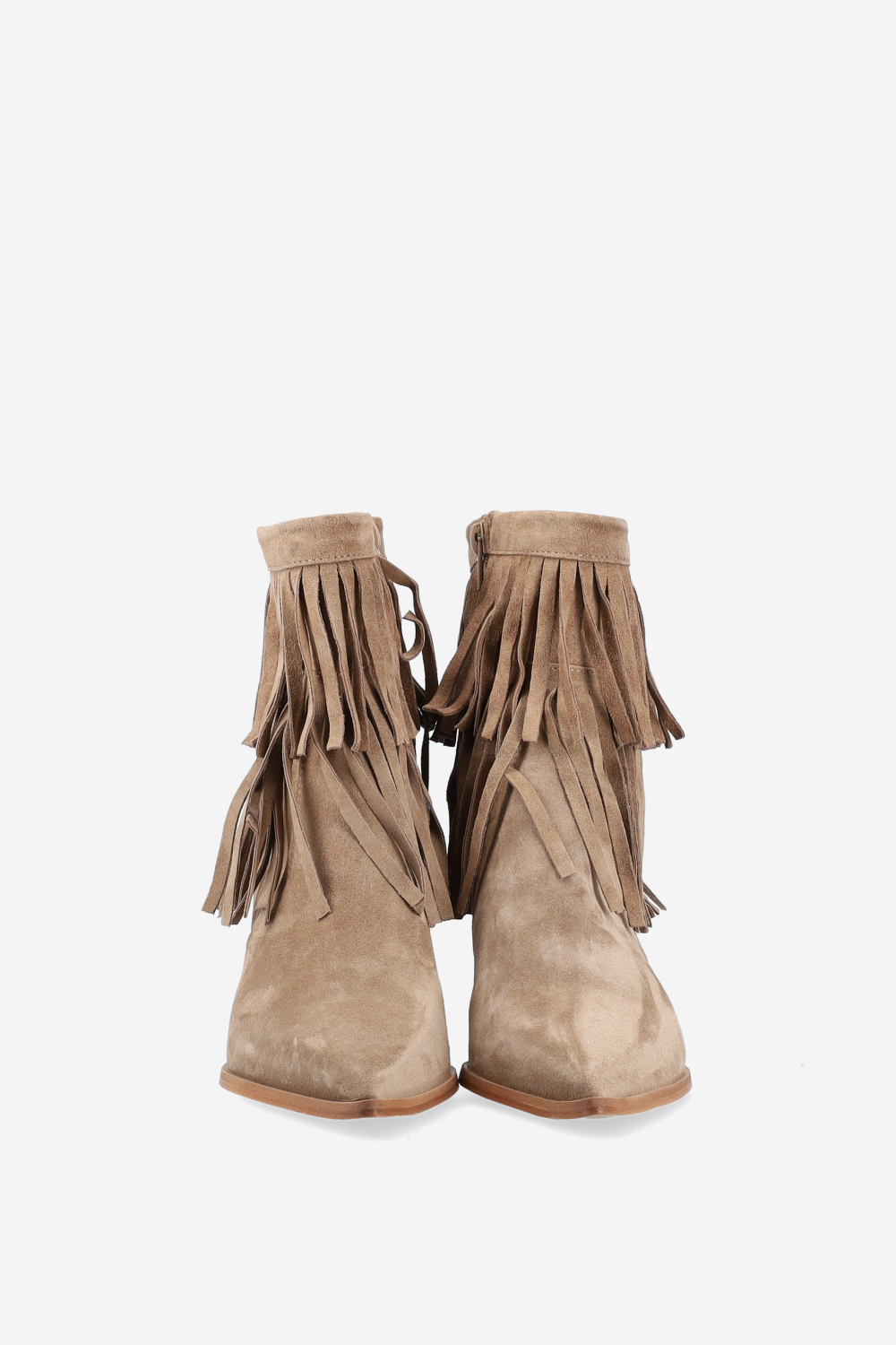 Fringes suede ankle boots