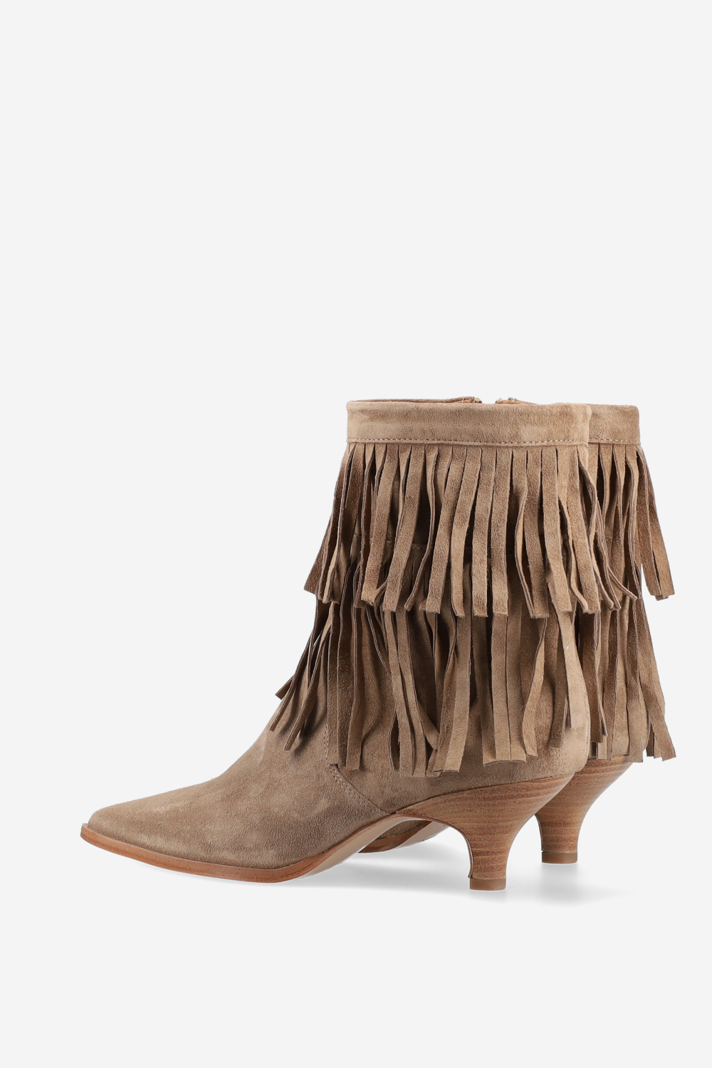 Fringes suede ankle boots