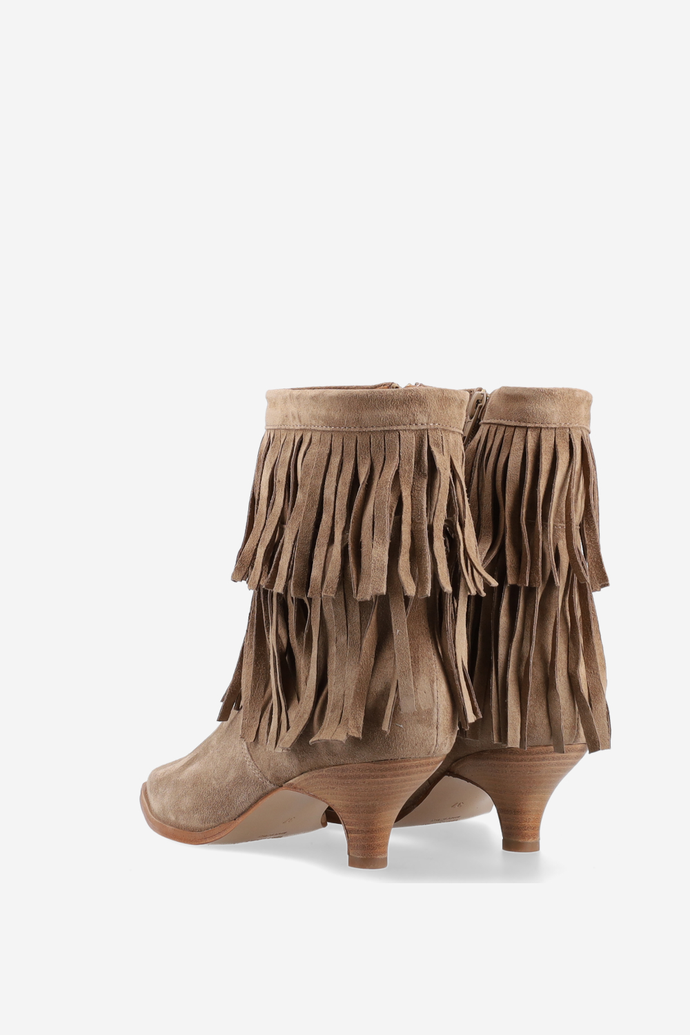 Fringes suede ankle boots