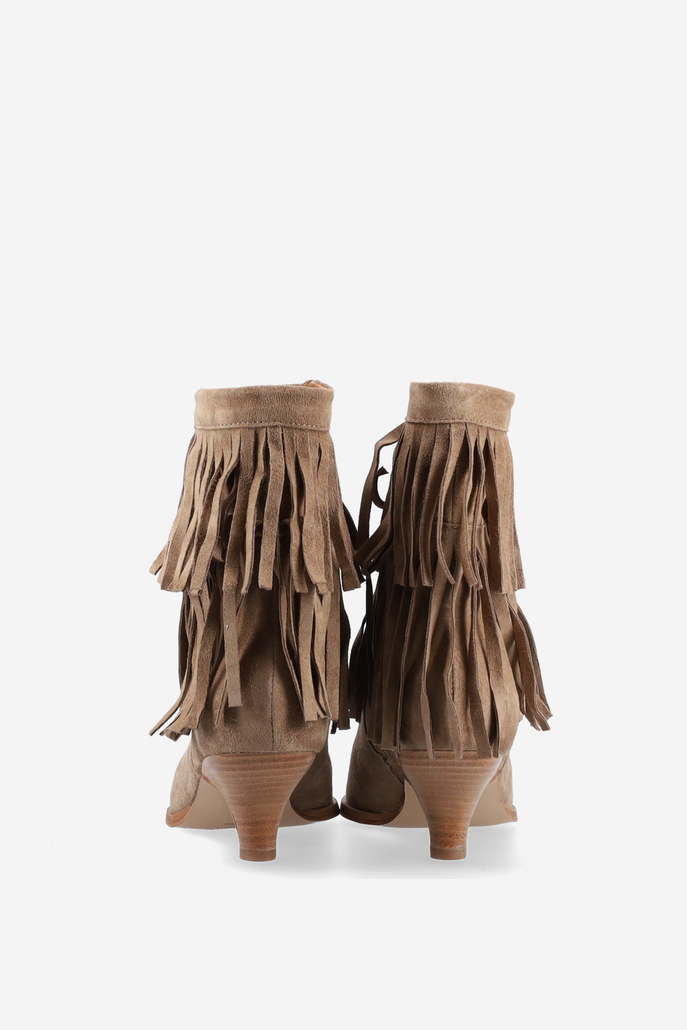 Fringes suede ankle boots