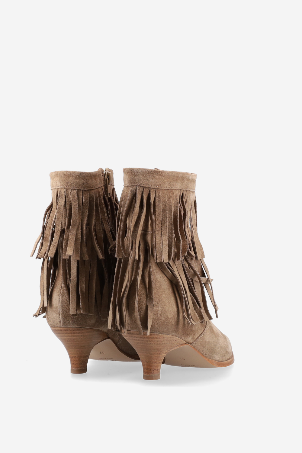 Fringes suede ankle boots
