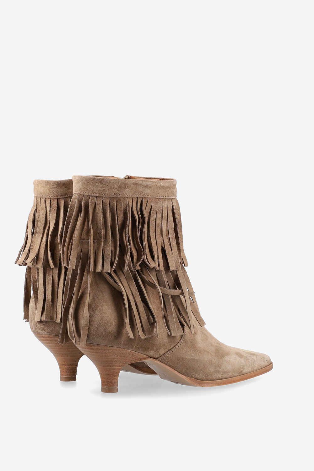 Fringes suede ankle boots