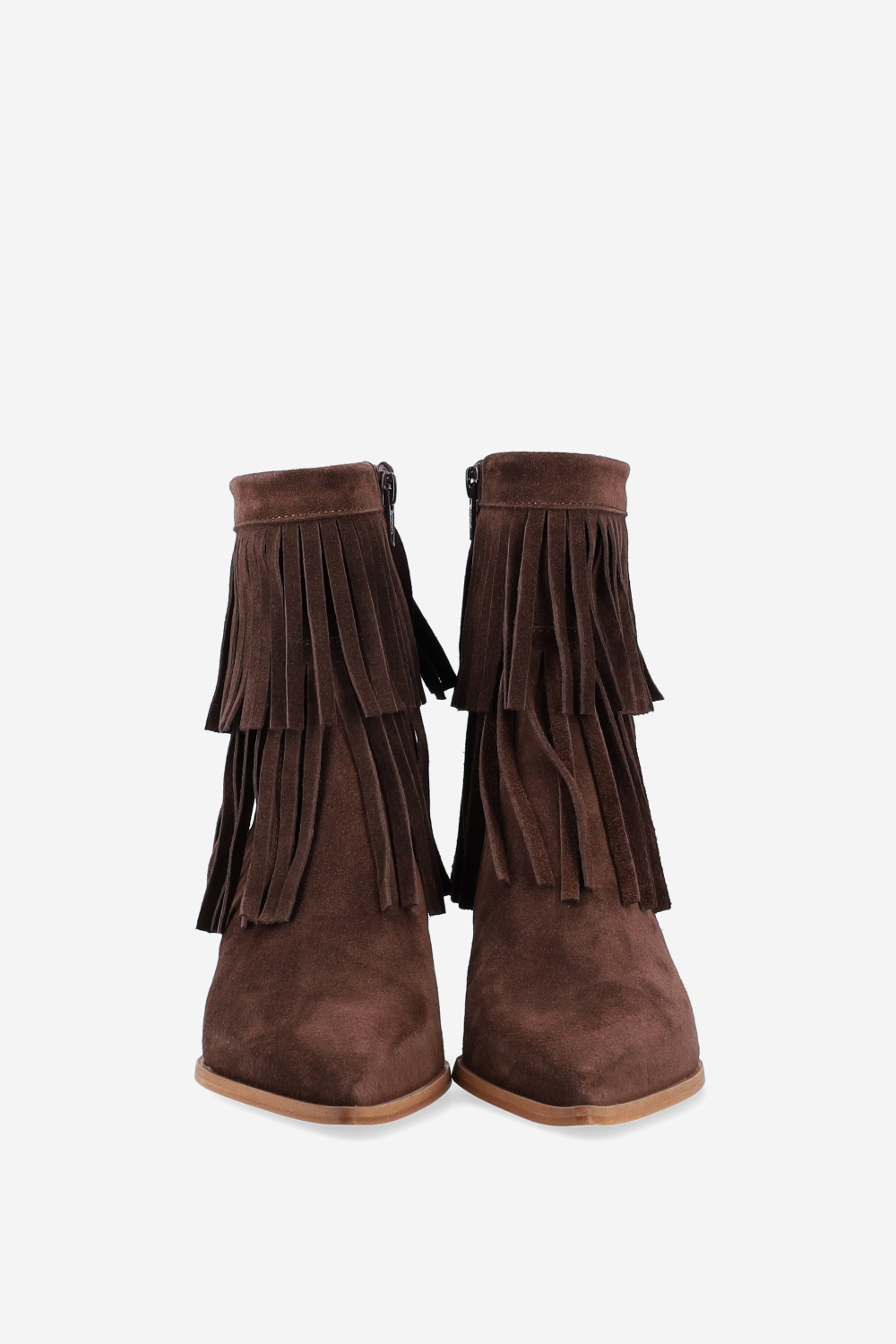 Fringes suede ankle boots