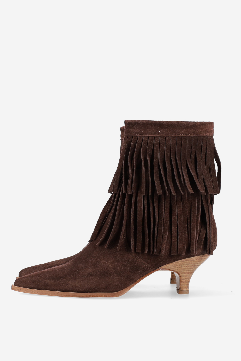 Fringes suede ankle boots